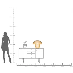 Discount KARE Design Lampa stołowa Mushroom Ø50x44 cm mosiężna - KARE