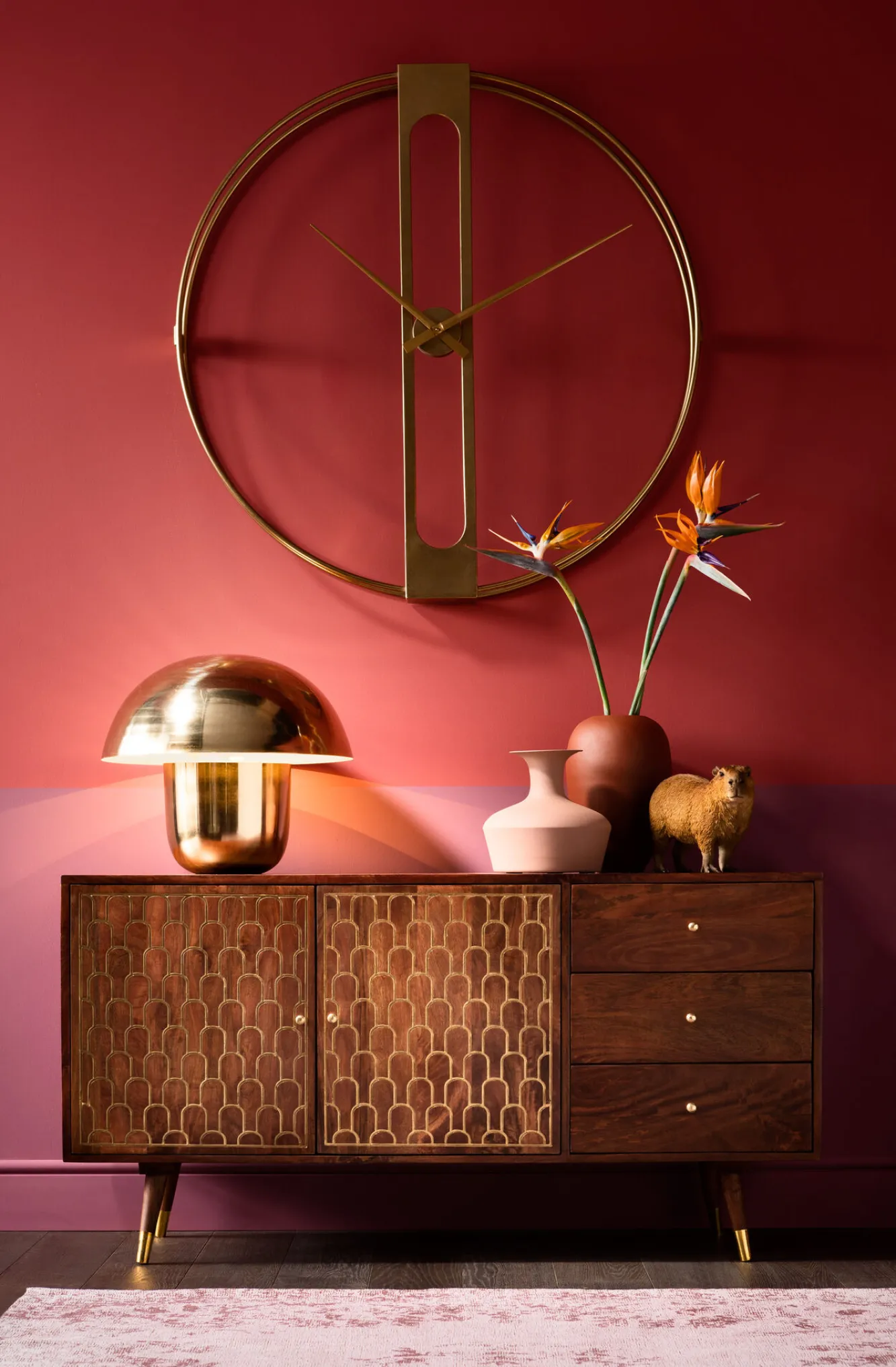 Discount KARE Design Lampa stołowa Mushroom Ø50x44 cm mosiężna - KARE