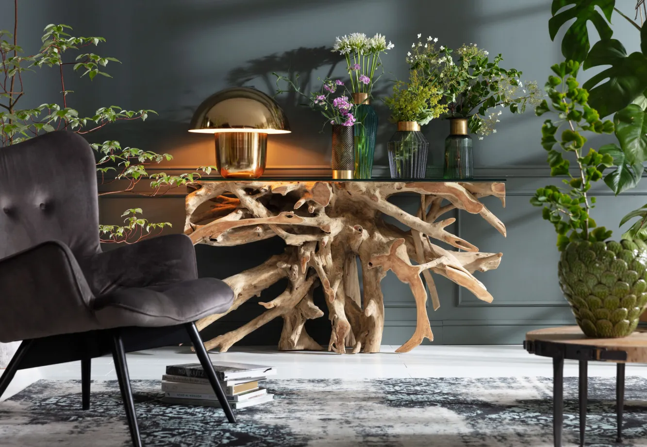 Discount KARE Design Lampa stołowa Mushroom Ø50x44 cm mosiężna - KARE