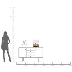 Hot KARE Design Lampa stołowa Nature 35x43 cm biało-brązowa - KARE