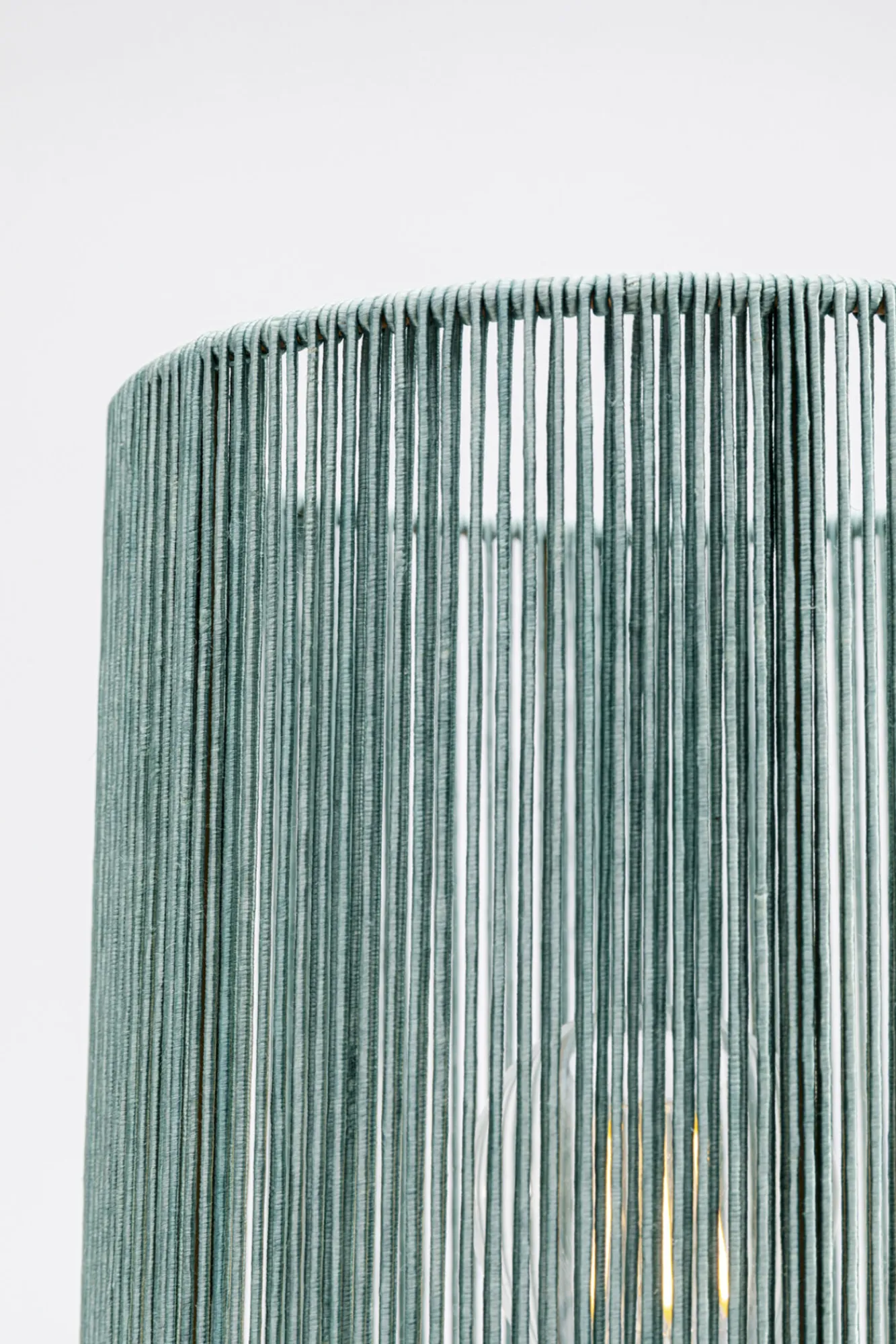 Discount KARE Design Lampa stołowa niebieska szkło i tkanina 42 cm - KARE