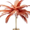 New KARE Design Lampa stołowa palma brązowa rdzawa strusie pióra 60 cm podstawa złota - KARE