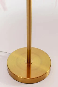 Clearance KARE Design Lampa stołowa palma różowa strusie pióra 60 cm podstawa złota - KARE