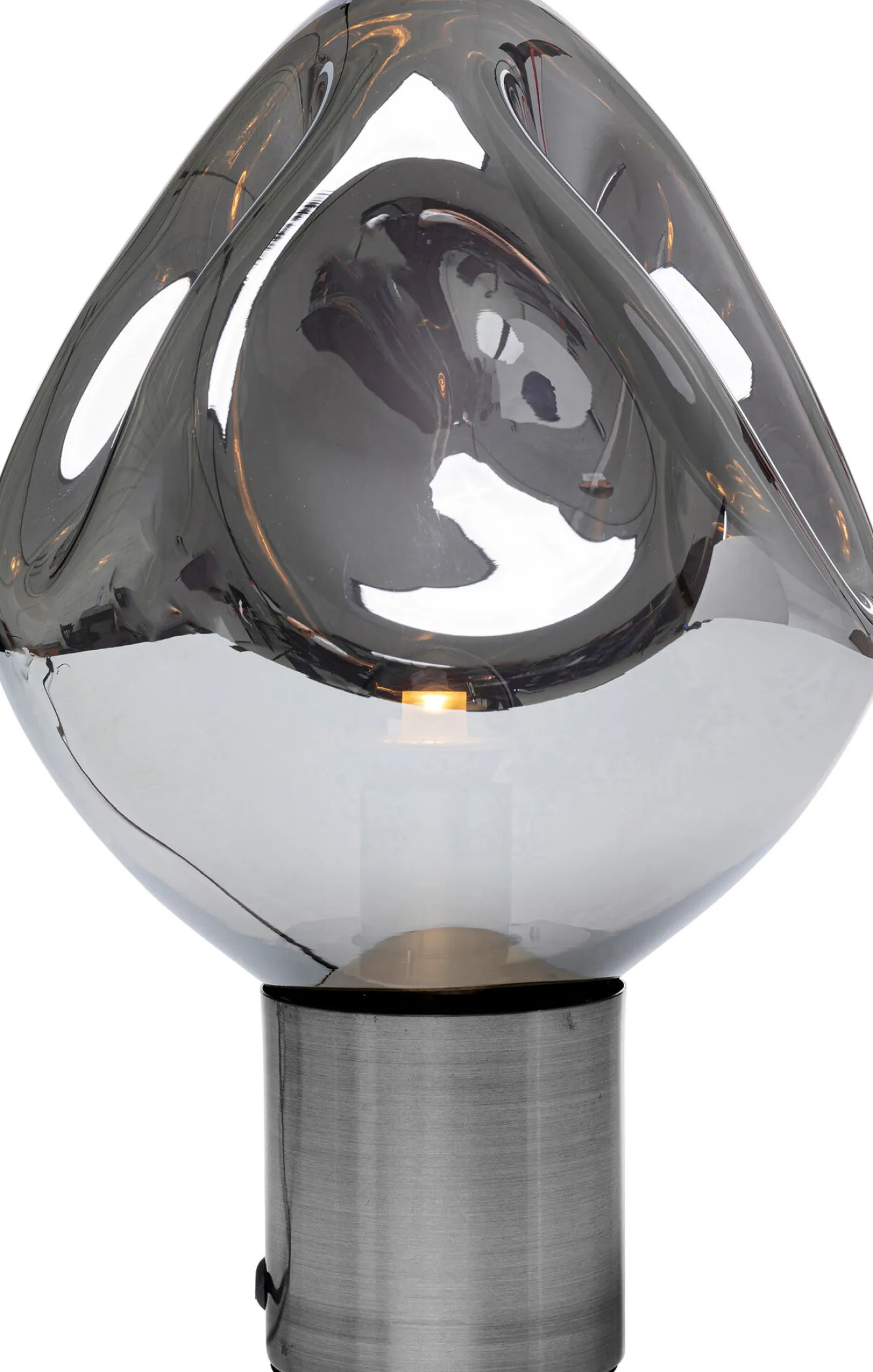 New KARE Design Lampa stołowa przydymiona stal i szkło 38 cm - KARE