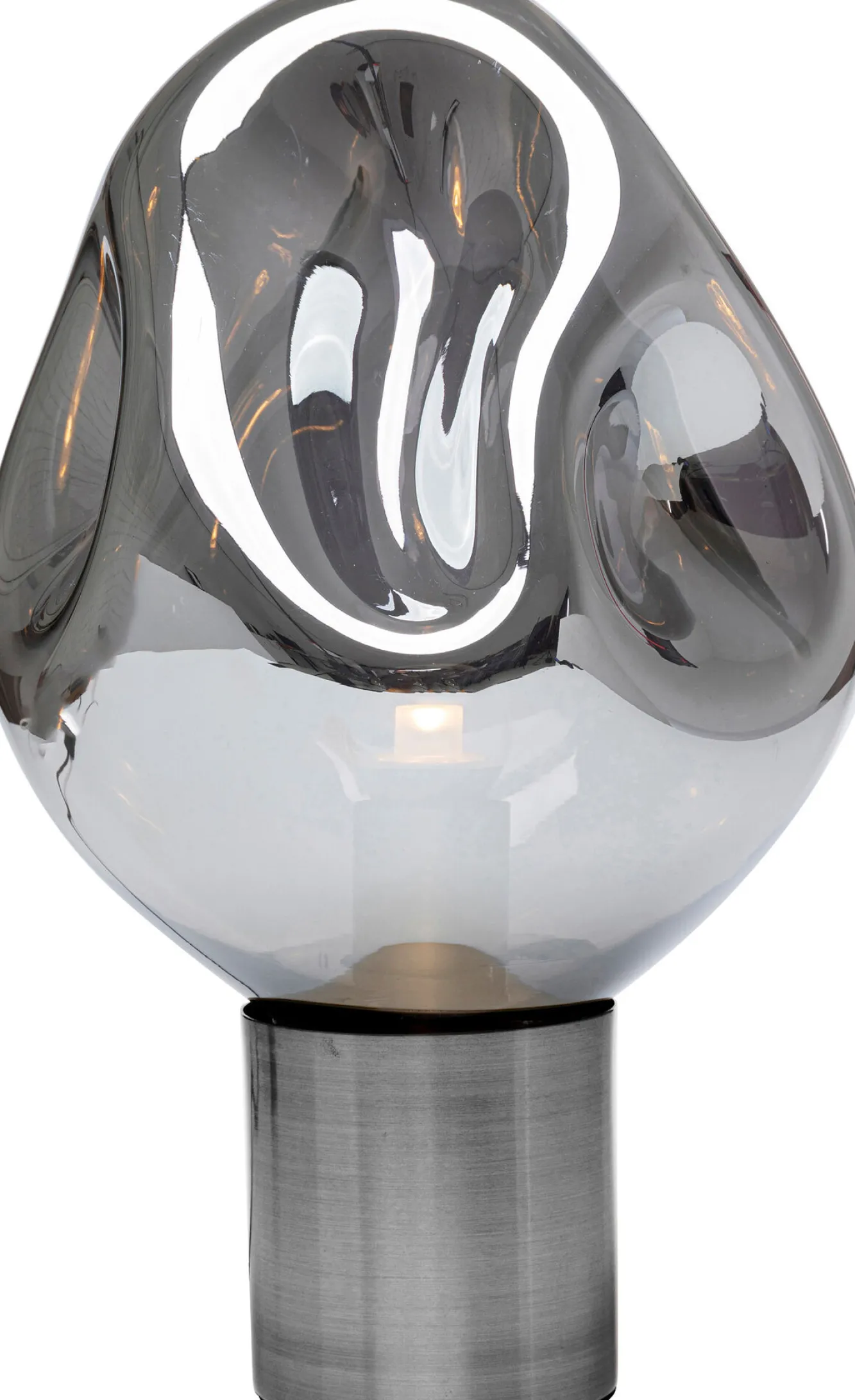 New KARE Design Lampa stołowa przydymiona stal i szkło 38 cm - KARE