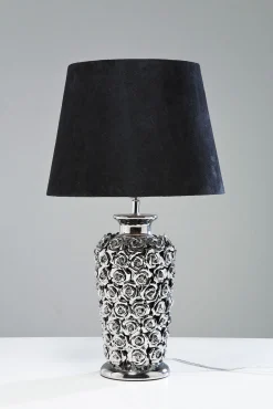 Outlet KARE Design Lampa stołowa Rose Multi 33x56 cm czarno-srebrna - KARE