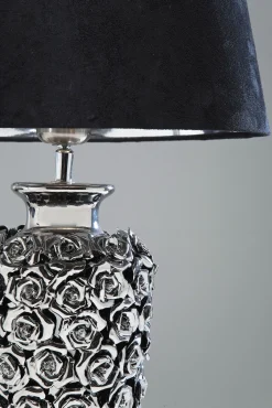 Outlet KARE Design Lampa stołowa Rose Multi 33x56 cm czarno-srebrna - KARE