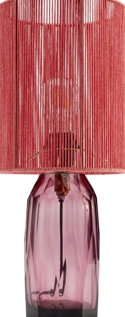 Clearance KARE Design Lampa stołowa różowa szkło i tkanina 42 cm - KARE