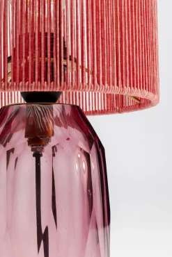Clearance KARE Design Lampa stołowa różowa szkło i tkanina 42 cm - KARE
