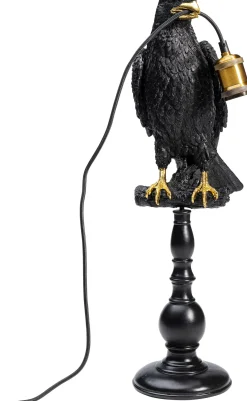 Best KARE Design Lampa stołowa Sitting Crow 29x61 cm czarna matowa - KARE