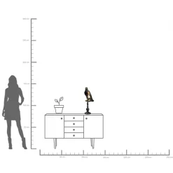 Best KARE Design Lampa stołowa Sitting Crow 29x61 cm czarna matowa - KARE