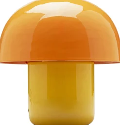 Best KARE Design Lampa stołowa stalowa grzybek kolor pomarańczowo-żółty Ø20x20 cm - KARE