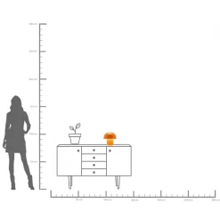 Best KARE Design Lampa stołowa stalowa grzybek kolor pomarańczowo-żółty Ø20x20 cm - KARE