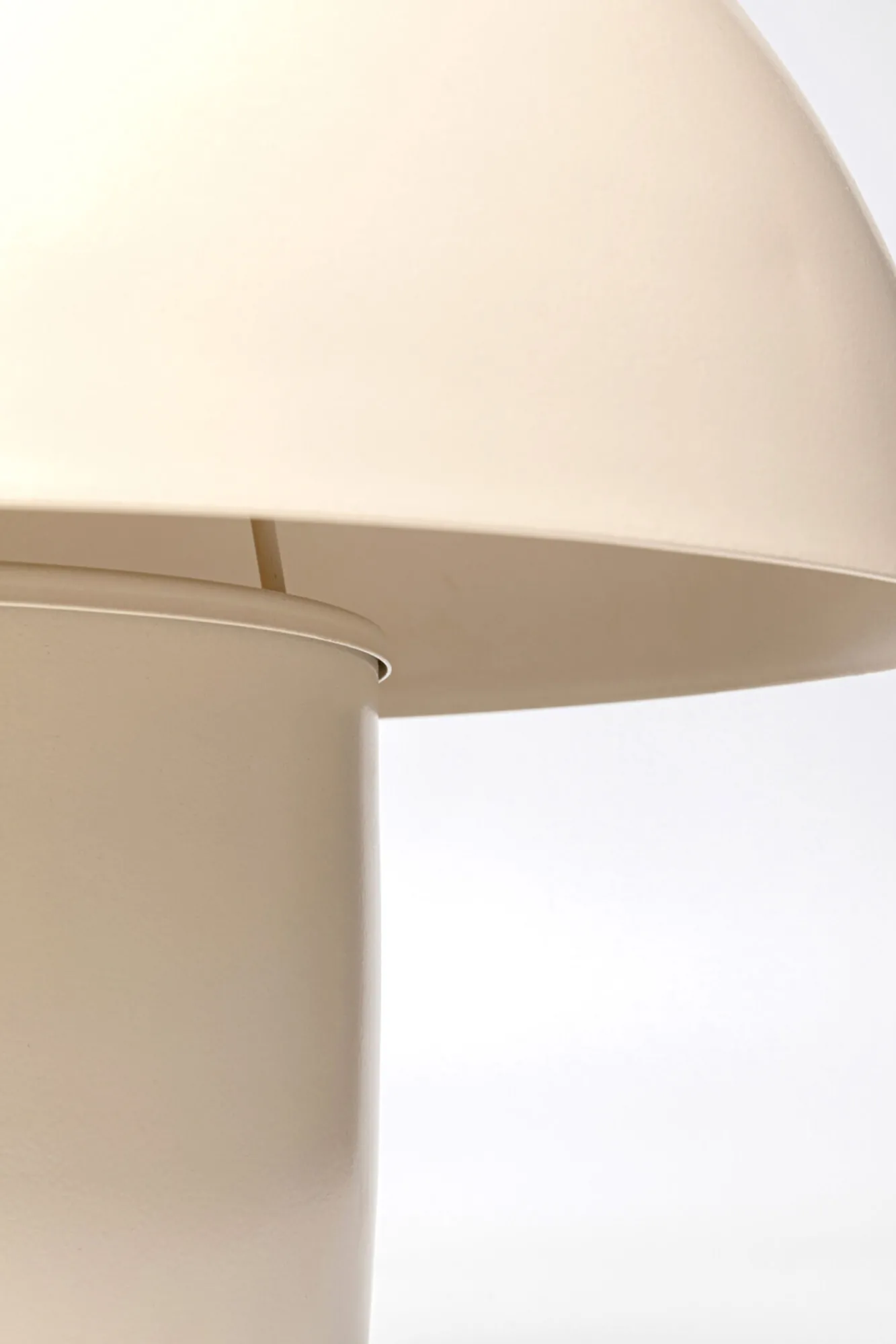 Clearance KARE Design Lampa stołowa stalowa grzybek kolor beżowy Ø50x44 cm - KARE