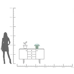 Discount KARE Design Lampa stołowa stalowa grzybek kolor miętowy Ø29x27 cm - KARE