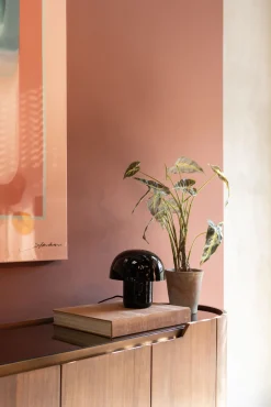 Online KARE Design Lampa stołowa stalowa grzybek kolor czarny Ø20x20 cm - KARE