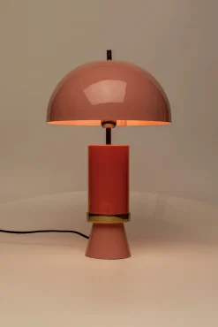 Best KARE Design Lampa stołowa stalowa różowo-pomarańczowa Ø30x51 cm - KARE