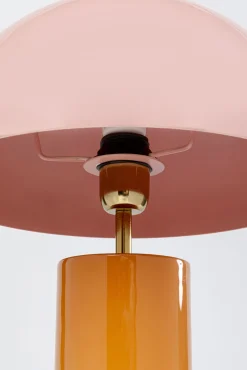 Best KARE Design Lampa stołowa stalowa różowo-pomarańczowa Ø30x51 cm - KARE
