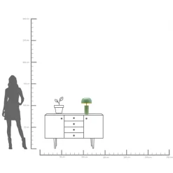 Fashion KARE Design Lampa stołowa stalowa w kolorze miętowym Ø25x38 cm - KARE