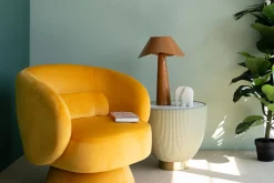 Hot KARE Design Lampa stołowa stalowa w kolorze pomarańczowym Ø34x49 cm - KARE