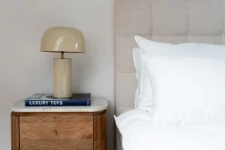 Best KARE Design Lampa stołowa stalowa w kolorze ecru Ø25x38 cm - KARE