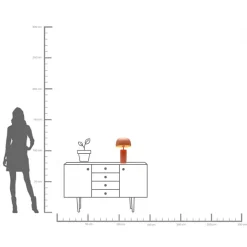 Discount KARE Design Lampa stołowa stalowa w kolorze terakota Ø25x38 cm - KARE