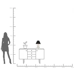 Hot KARE Design Lampa stołowa z abażurem miś szkło lustrzane Ø26x40 cm - KARE