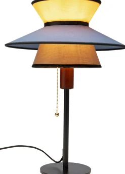 Outlet KARE Design Lampa stołowa z kolorowym kloszem podstawa czarna Ø35x49 cm - KARE