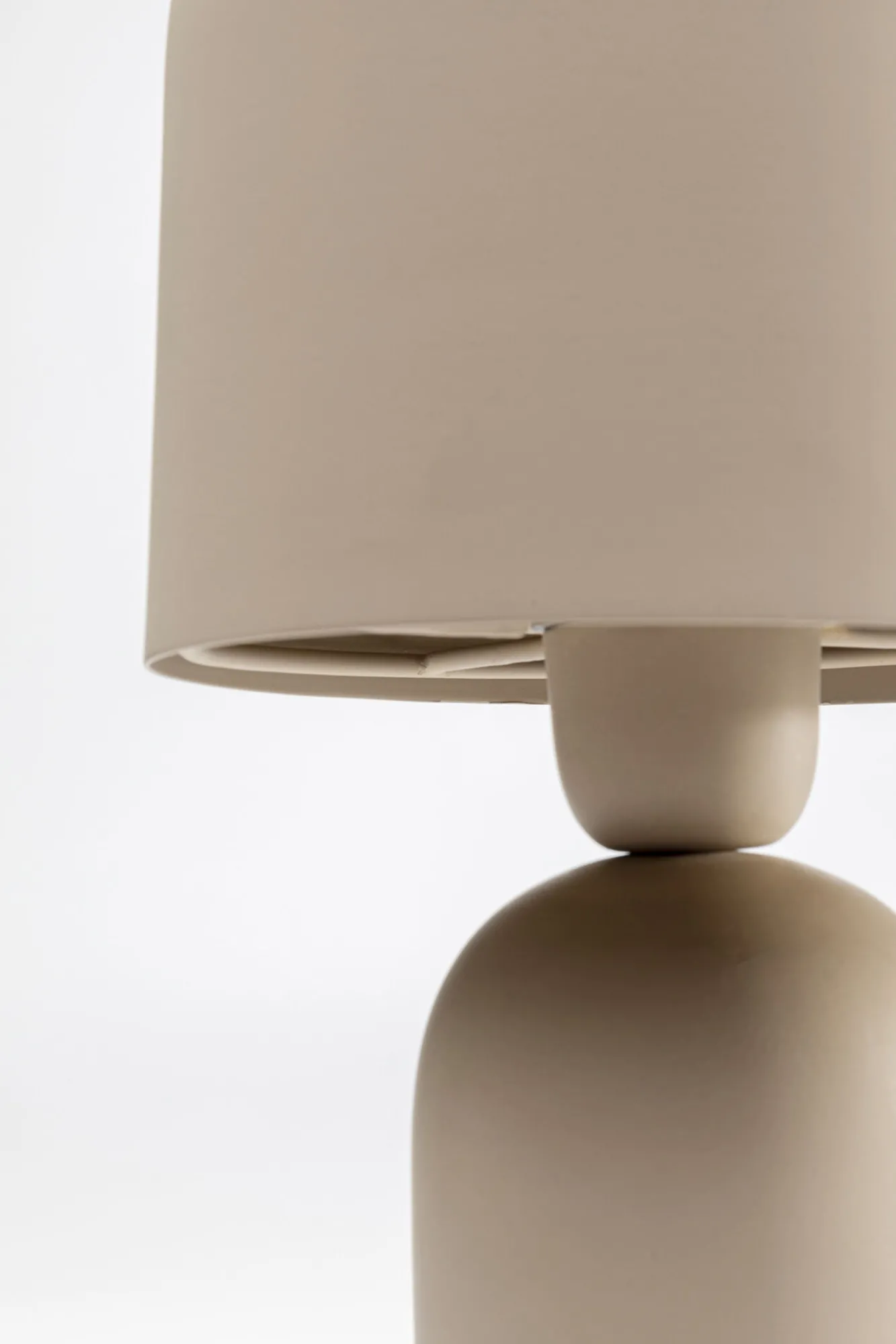 New KARE Design Lampa stołowa ze stali w kolorze beżowym 39 cm - KARE