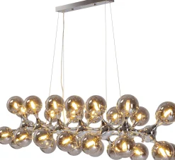 Best KARE Design Lampa wisząca Atomic Balls 140 cm złota - klosze przydymione - KARE