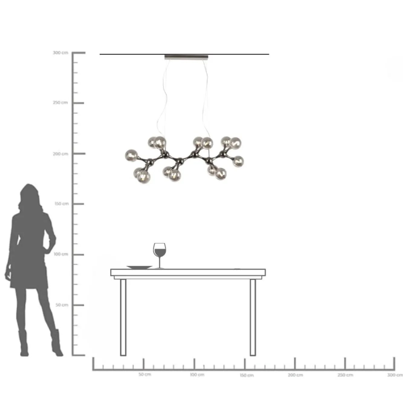 Discount KARE Design Lampa wisząca Atomic Balls Smoke 190cm - KARE