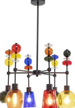 Outlet KARE Design Lampa wisząca awangardowa klosze szklane kolorowe 61x88 cm - KARE