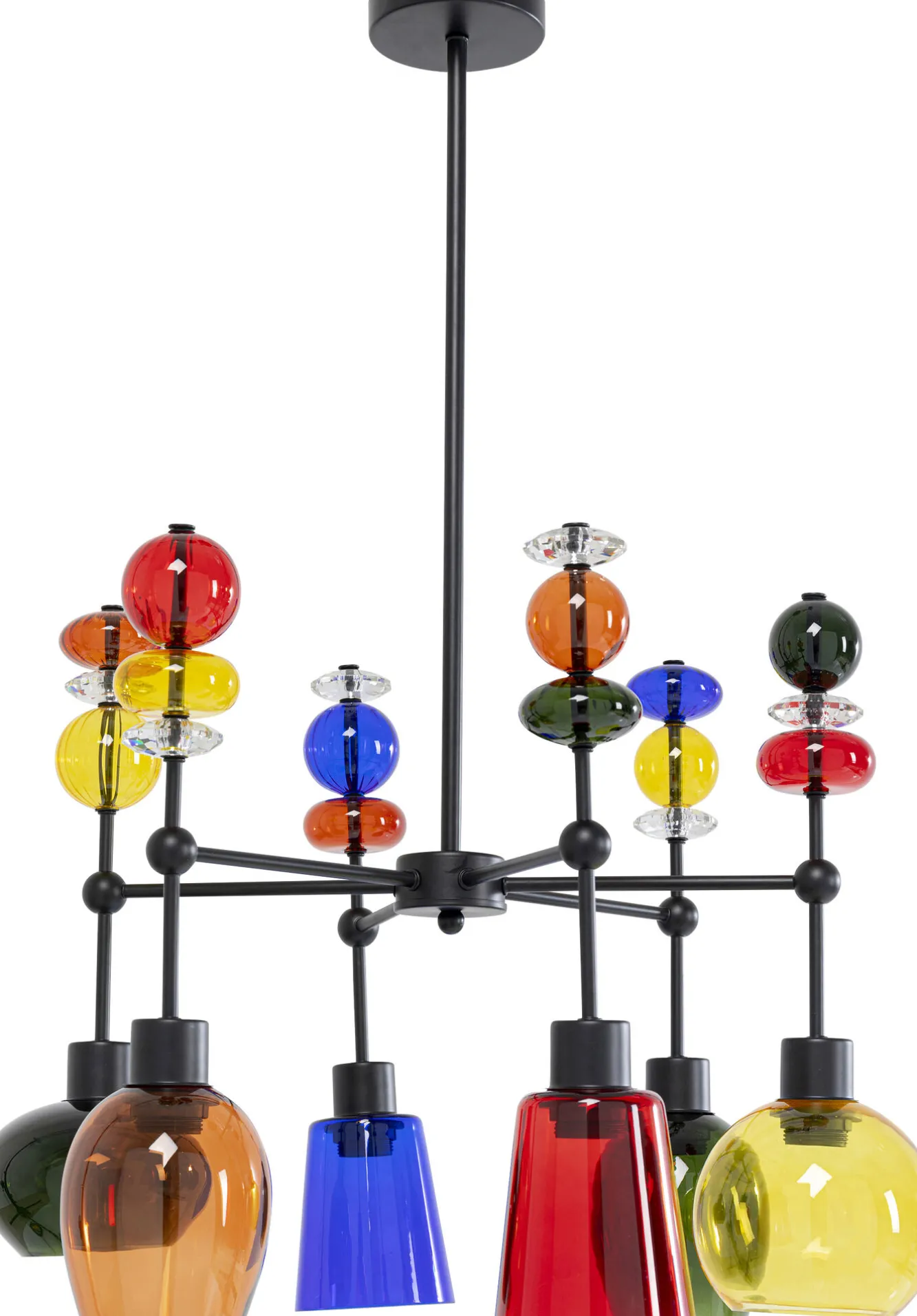 Outlet KARE Design Lampa wisząca awangardowa klosze szklane kolorowe 61x88 cm - KARE