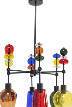 Outlet KARE Design Lampa wisząca awangardowa klosze szklane kolorowe 61x88 cm - KARE