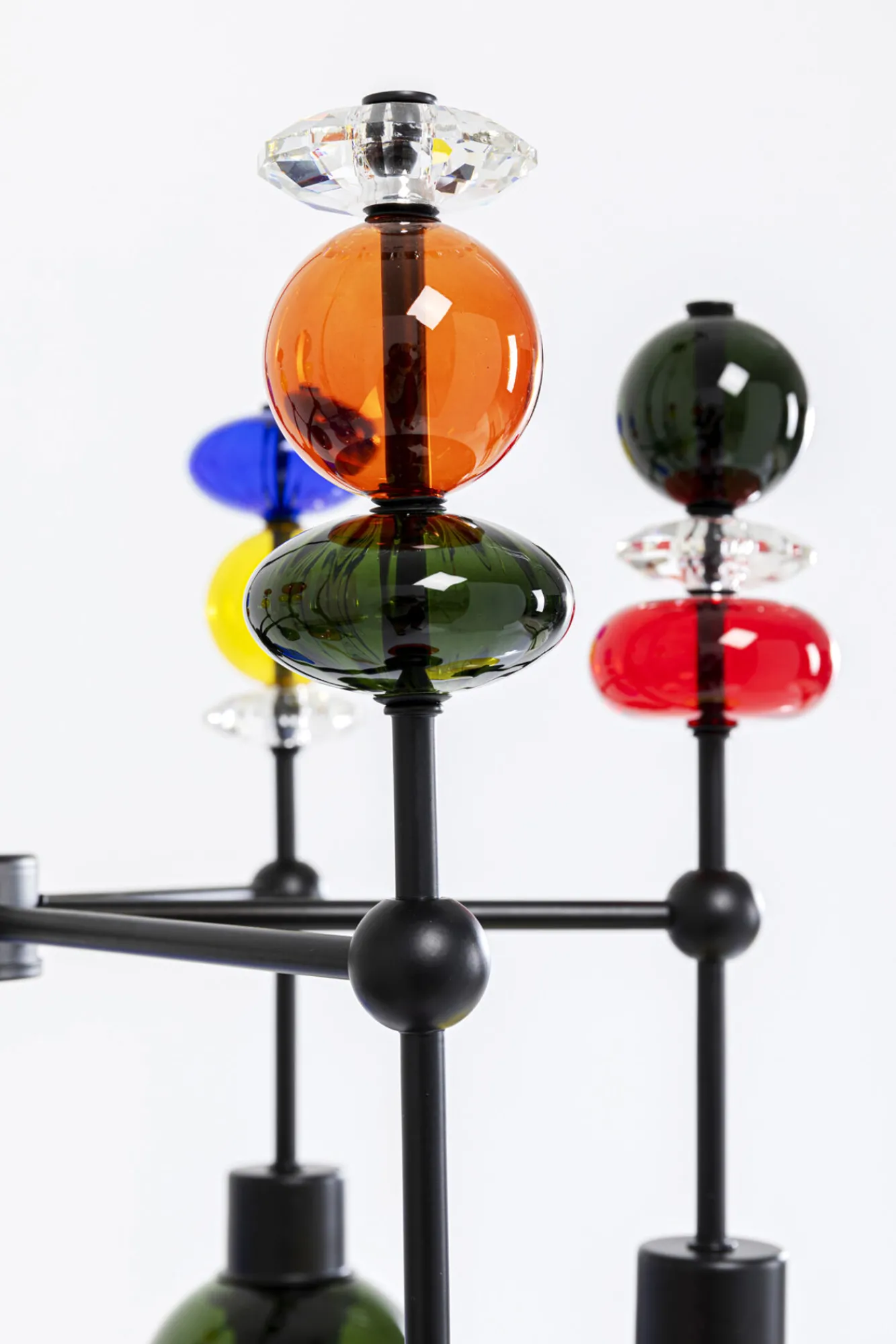 Outlet KARE Design Lampa wisząca awangardowa klosze szklane kolorowe 61x88 cm - KARE