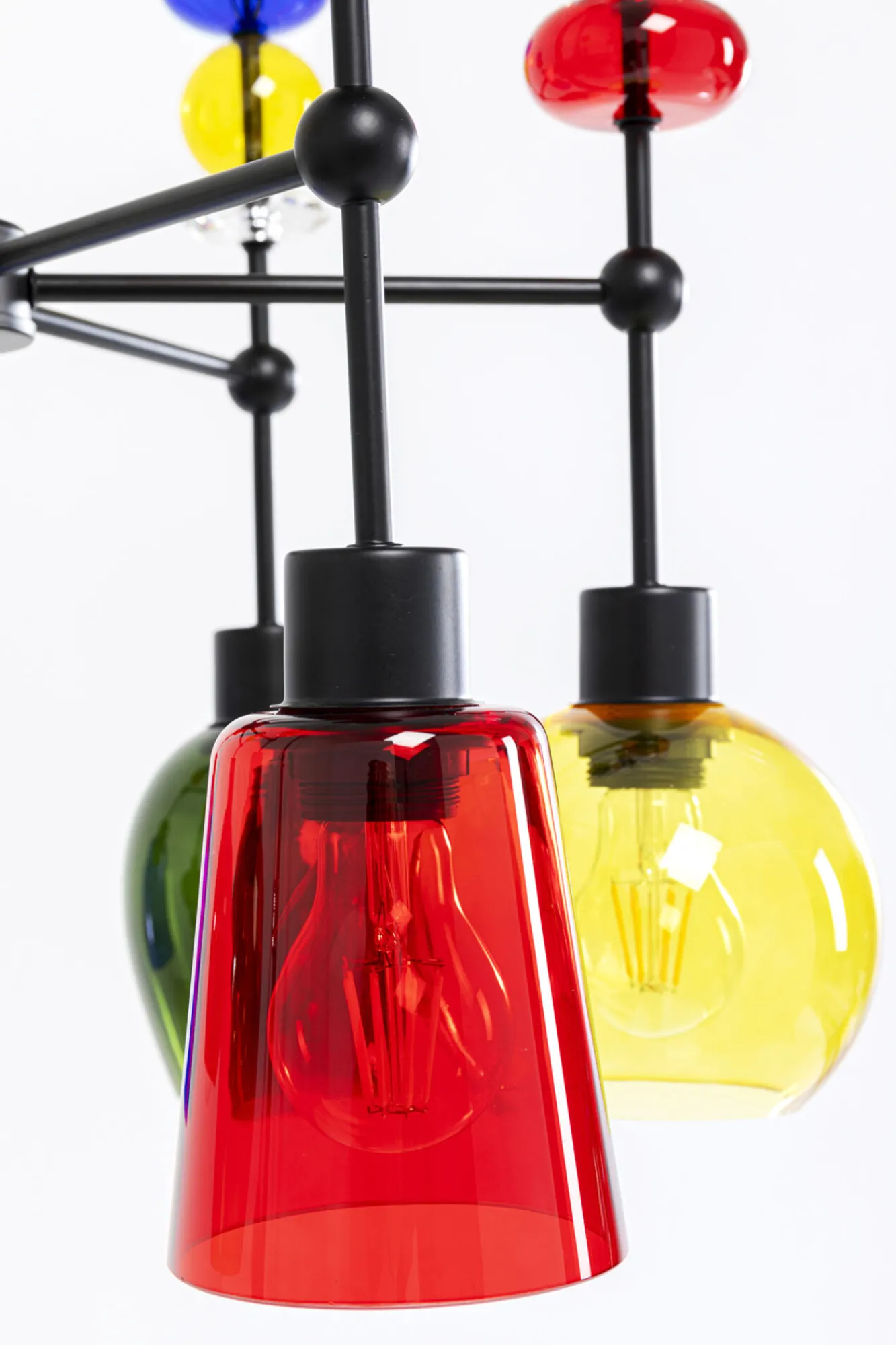 Outlet KARE Design Lampa wisząca awangardowa klosze szklane kolorowe 61x88 cm - KARE