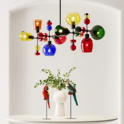 Discount KARE Design Lampa wisząca awangardowa klosze szklane kolorowe 105x56 cm - KARE