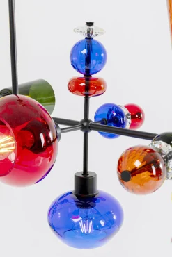 Discount KARE Design Lampa wisząca awangardowa klosze szklane kolorowe 105x56 cm - KARE