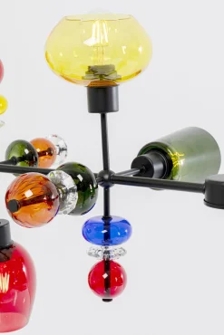 Discount KARE Design Lampa wisząca awangardowa klosze szklane kolorowe 105x56 cm - KARE