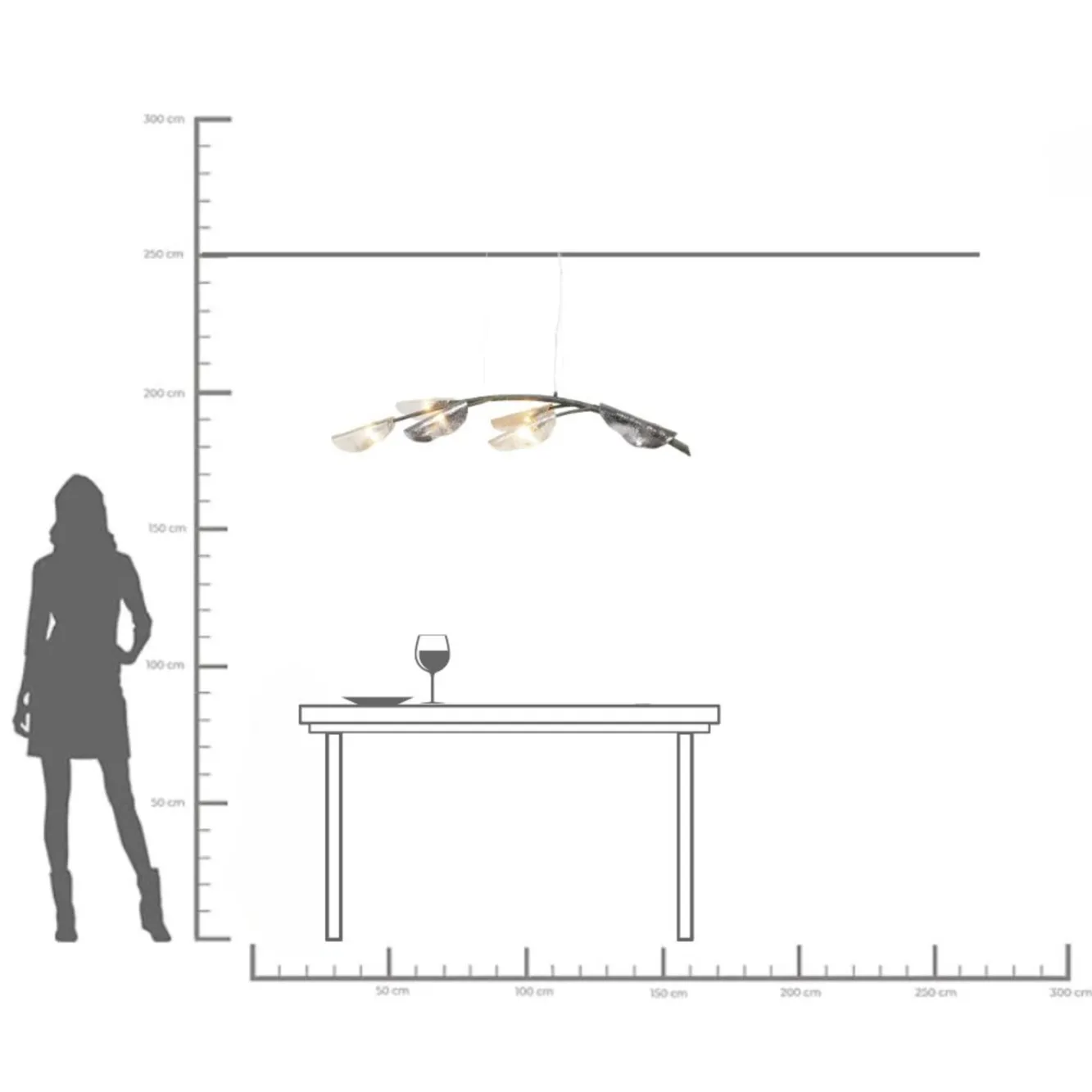 Hot KARE Design Lampa wisząca Branch 135x32 cm - KARE