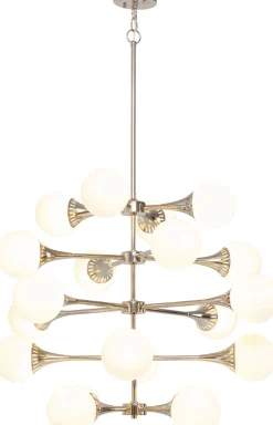 Discount KARE Design Lampa wisząca Bulb Fiction 20L Ø102 cm srebrna - KARE