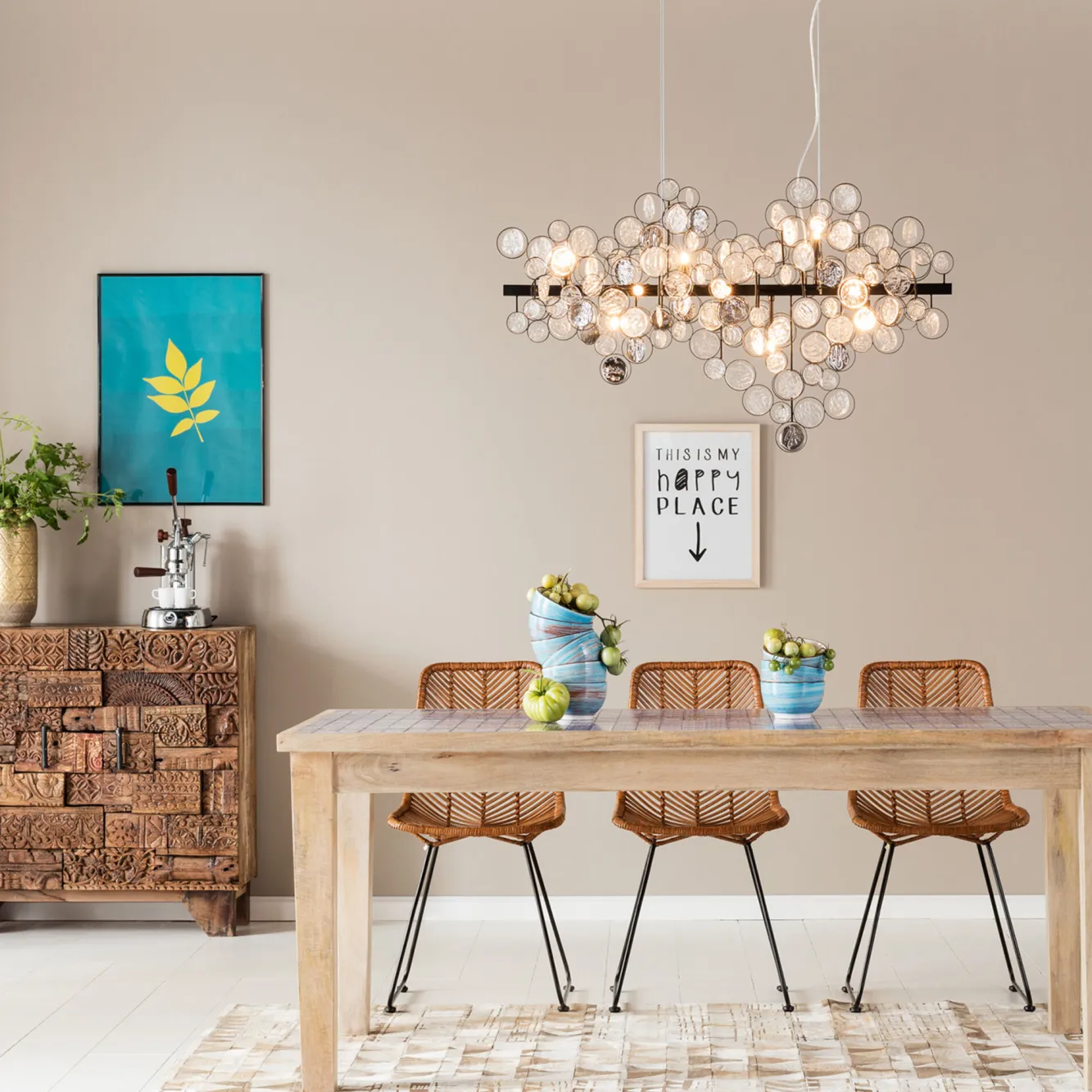 Clearance KARE Design Lampa wisząca Clouds Clear 102x61 cm szara - KARE