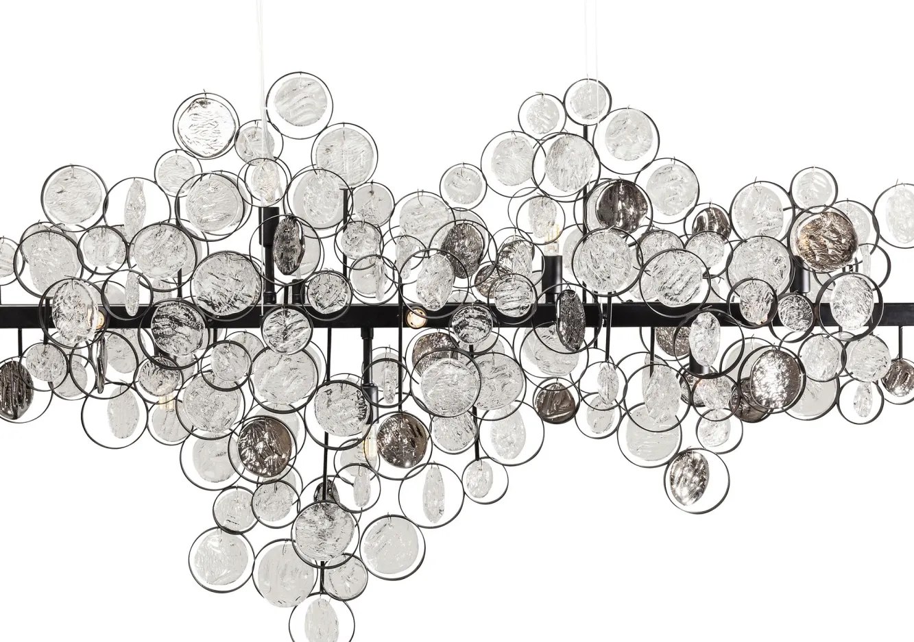 Clearance KARE Design Lampa wisząca Clouds Clear 102x61 cm szara - KARE