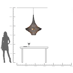 Discount KARE Design Lampa wisząca Cocoon Ø89x114 cm czarna - KARE