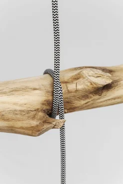 Hot KARE Design Lampa wisząca Dining 120x120 cm szaro-drewniana - KARE