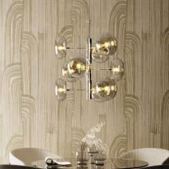 Fashion KARE Design Lampa wisząca Headlight 53x61 cm srebrna - klosze szklane - KARE