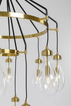 Online KARE Design Lampa wisząca Highlight 12L Ø97 cm czarno-złota - klosze transparentne - KARE