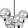 Fashion KARE Design Lampa wisząca Lantern 4rs 68x120 cm czarna - klosze szklane - KARE