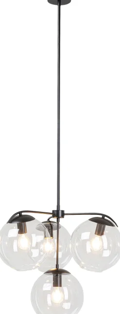 Fashion KARE Design Lampa wisząca Lasmina 63x72 cm czarna - klosze szklane - KARE