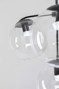 Fashion KARE Design Lampa wisząca Lasmina 63x72 cm czarna - klosze szklane - KARE